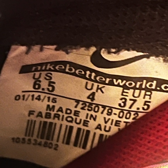 NIKE PEGASUS 83 FEMME PRINT FLORAL Sz 6.5 Runner Sneakers Vintage - Picture 11 of 12